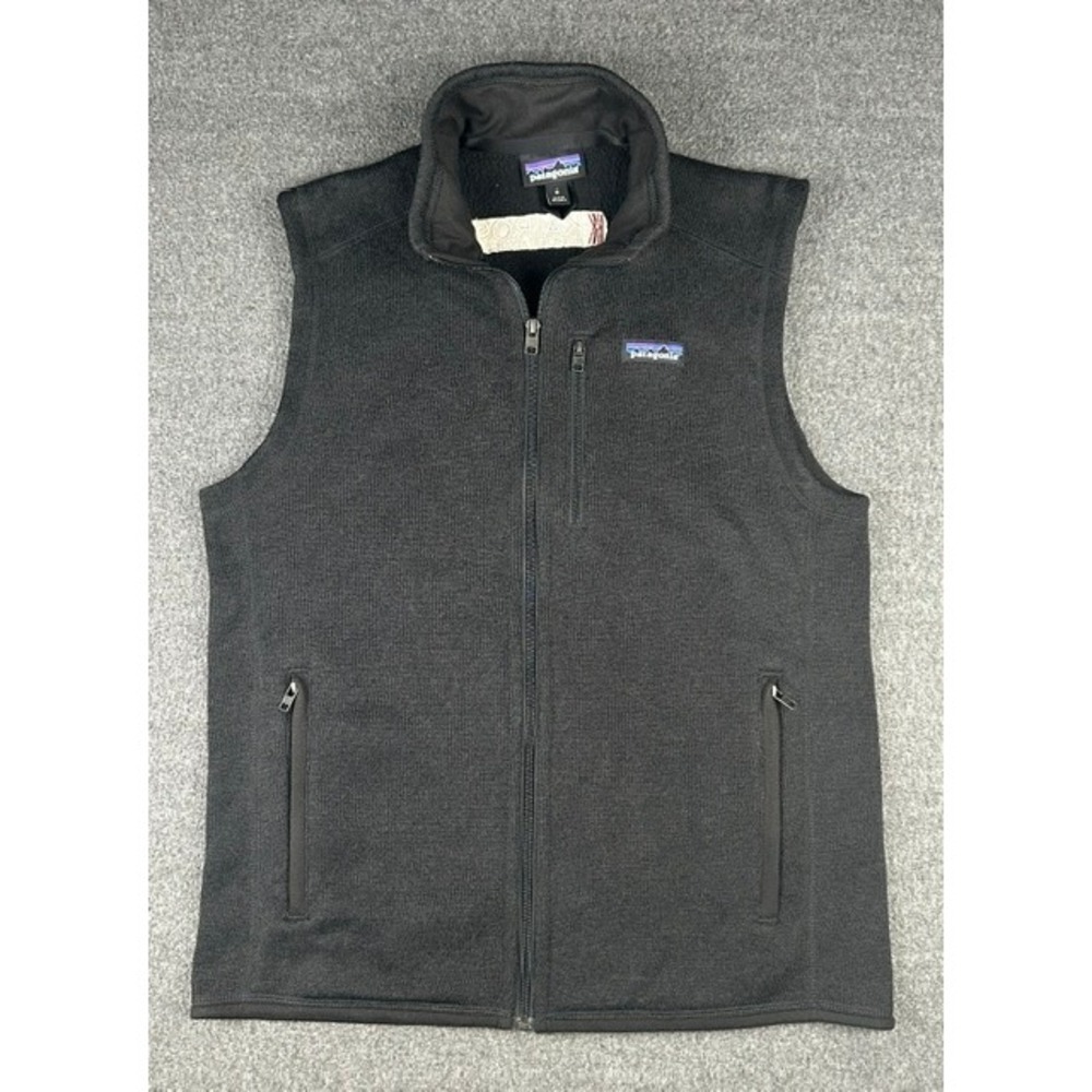 Patagonia Better Sweater Vest Mens Medium Black Full Zip Fleece STY25882 Kairos